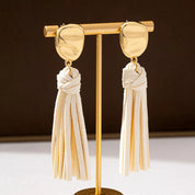 18K Gold-Plated Tassel Earrings | Earrings Daverri Fashions