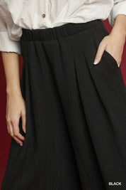 Umgee Elastic Waist Wide Leg Pants | Pants Daverri Fashions