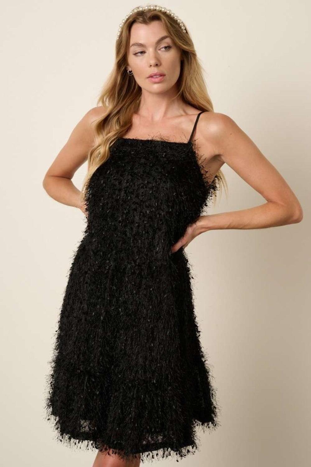 Mittoshop Feather Ruffle Hem Mini Cami Dress | Daverri Fashions
