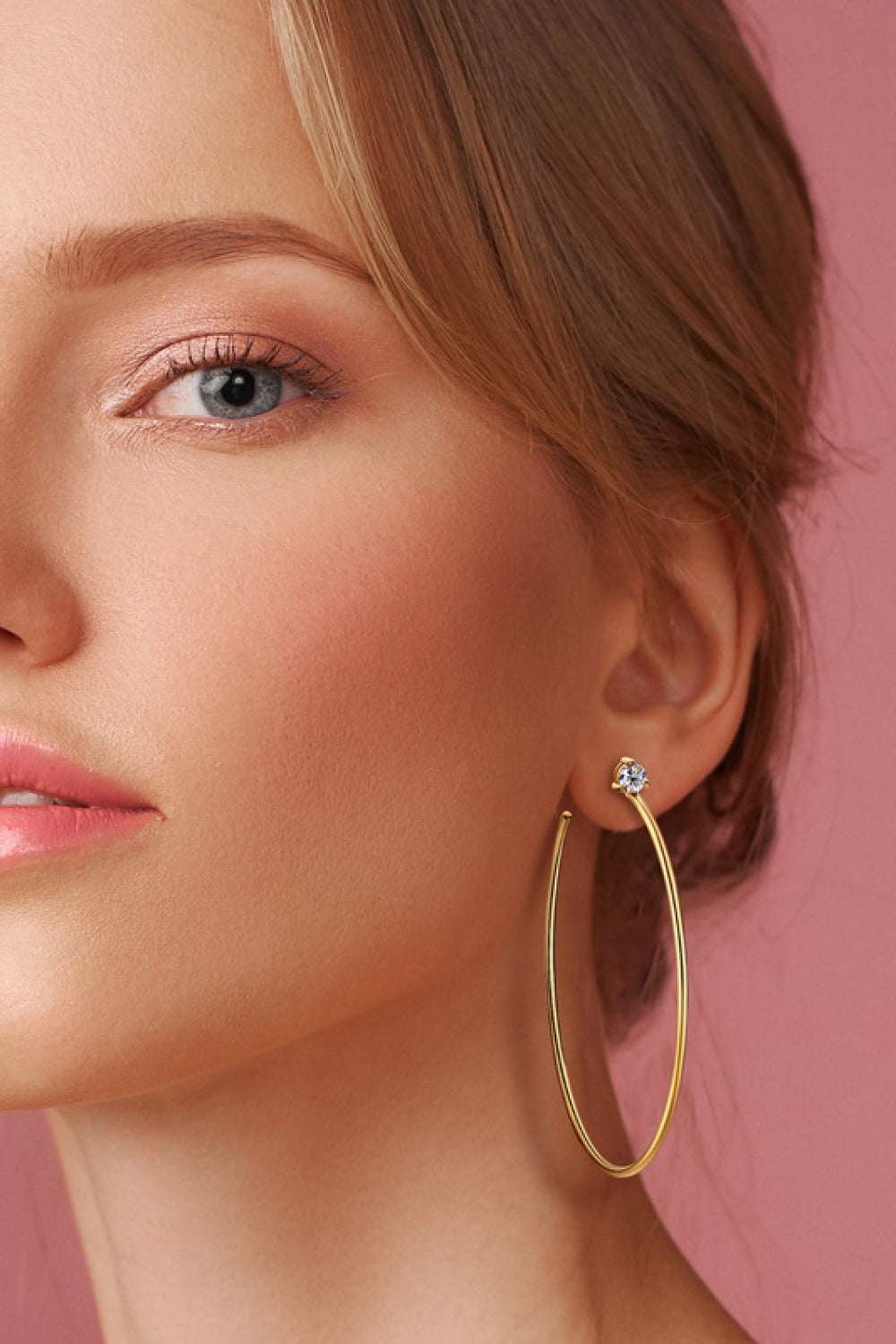 Adored 925 Sterling Silver Moissanite Hoop Earrings | Sterling Silver Earrings Daverri Fashions