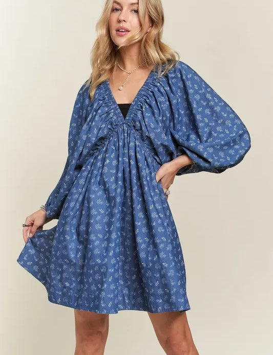 ADORA Batwing Sleeves Floral Dress | Daverri Fashions