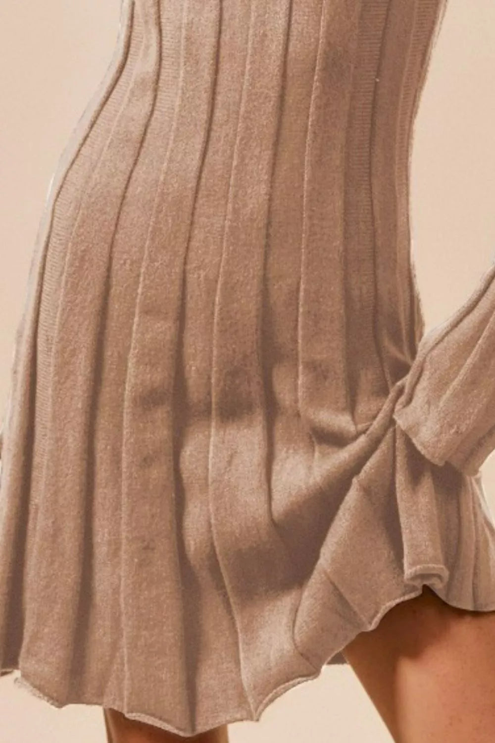 SO ME Ribbed Long Sleeve Mini Sweater Dress | Mini Dresses Daverri Fashions