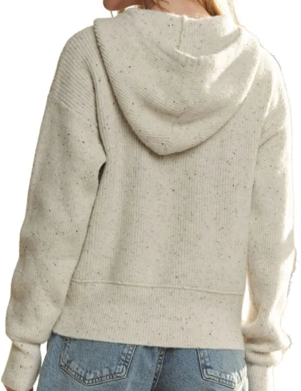 ADORA Hoodie Relaxed Fit Ribbed Cuffs Sweater Cardigan | Cardigans Daverri Fashions