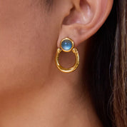 Gold onesize 18K Gold-Plated Post Back Earrings | Earrings Daverri Fashions