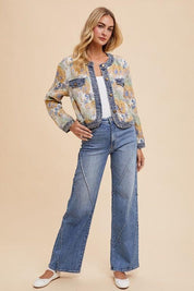 Annie Wear Decorative Seams Wide Leg Jeans | Daverri Fashions