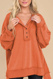 Exposed Seam Long Sleeve Sweatshirt | Sweatshirts Daverri Fashions