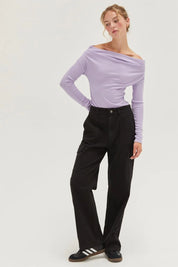 HYFVE Off Shoulder Ribbed Knit Top | Tops Daverri Fashions