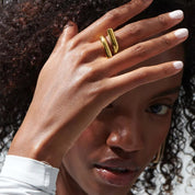 Stainless Steel Bypass Ring | Rings Daverri Fashions