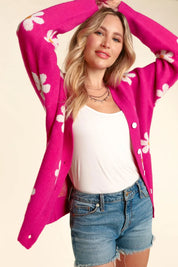 Haptics Daisy Floral Button Down Long Sleeve Cardigan | Cardigans Daverri Fashions