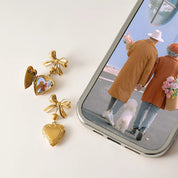 18K Gold-Plated Bow Heart Drop Locket Earrings | Earrings Daverri Fashions