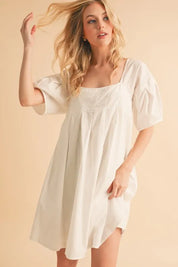 Aemi + Co Square Neck Babydoll Dress with Pockets | Daverri Fashions
