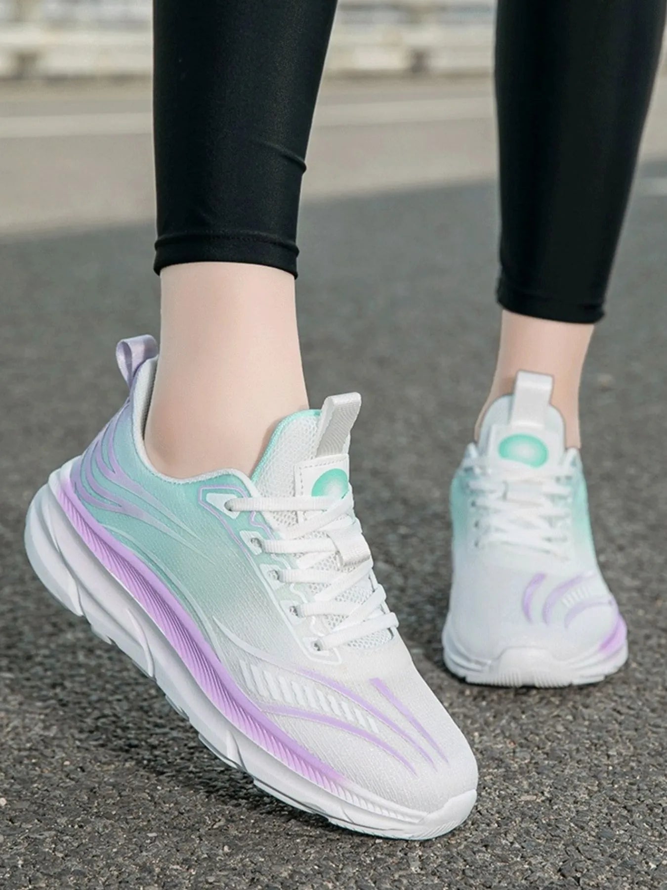 Gradient Colorful Breathable Athletic Sneakers | Sneakers Daverri Fashions