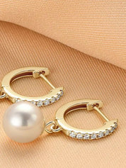 925 Sterling Silver Freshwater Pearl Earrings | Sterling Silver Earrings Daverri Fashions