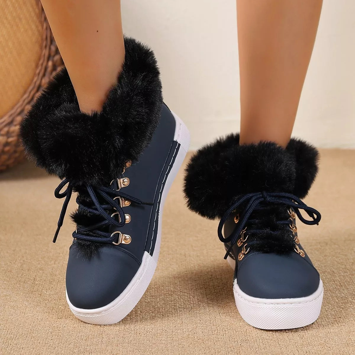 Round Toe Platform Boots | Boots Daverri Fashions