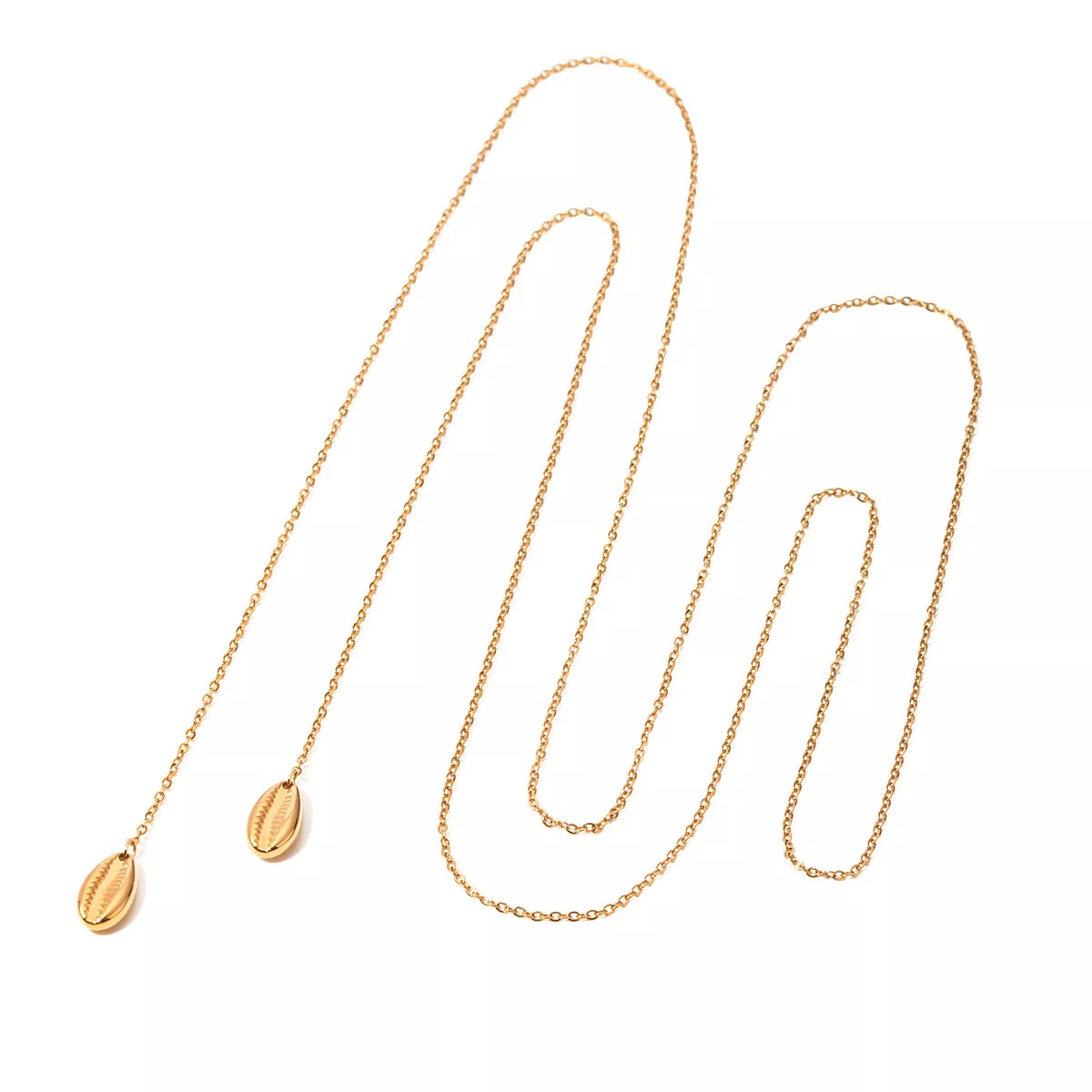 18K Gold-Plated Y-Shaped Necklace | Jewelry Daverri Fashions