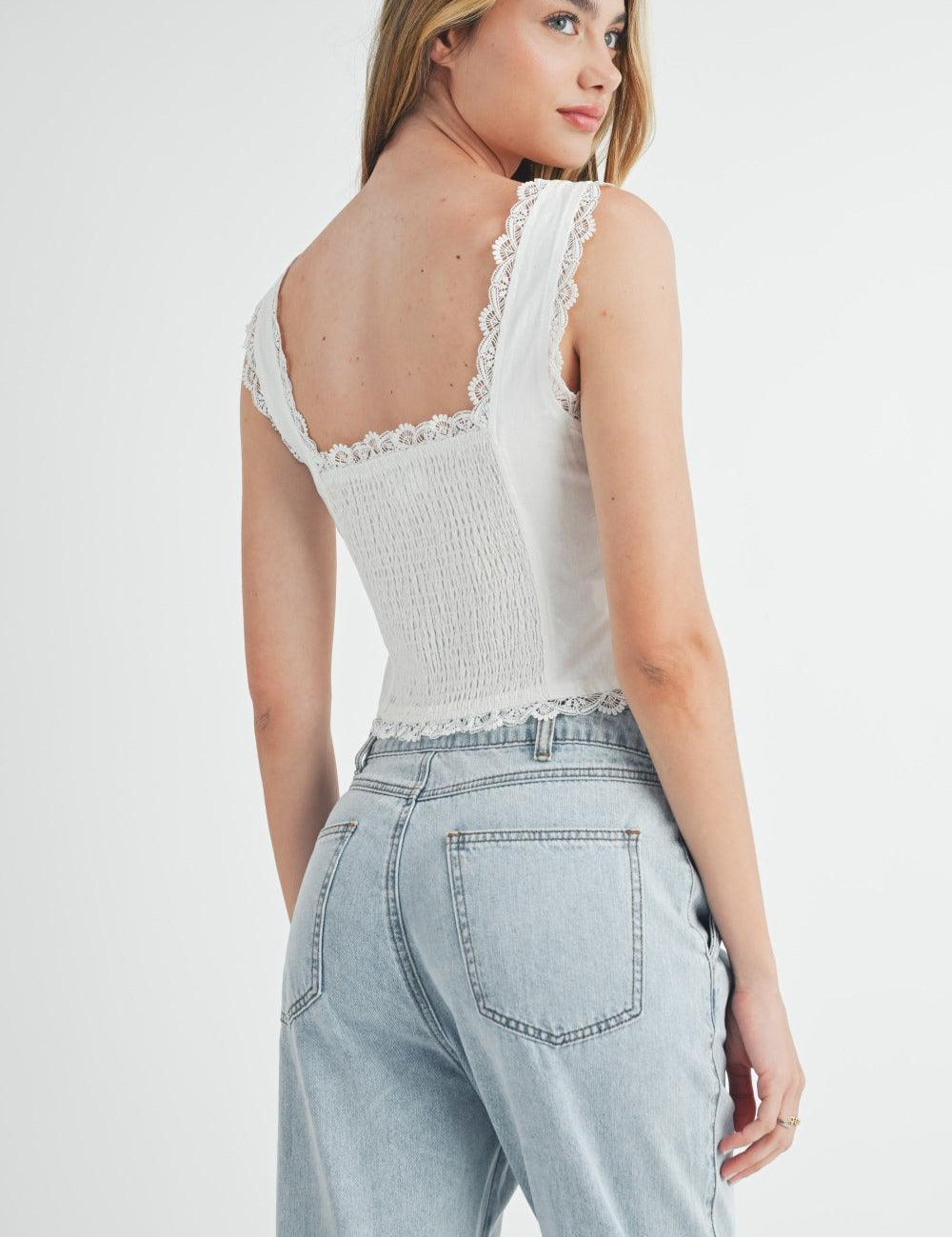 MABLE Pleated Front Detail Straight Jeans | Jeans Daverri Fashions