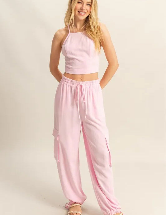 HYFVE Crop Top and Cargo Pants Set | Outfit Sets Daverri Fashions