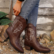 Sami Western Cowboy Boots with Embroidered Design | Boots Daverri Fashions