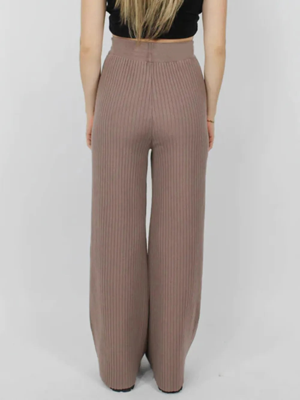 Ribbed Wide Leg Sweater Pants | Bottoms Daverri Fashions