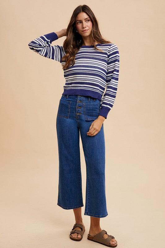 Annie Wear Button Fly High Waist Jeans | Daverri Fashions