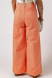 Wide Leg High Waist Jeans | Jeans Daverri Fashions