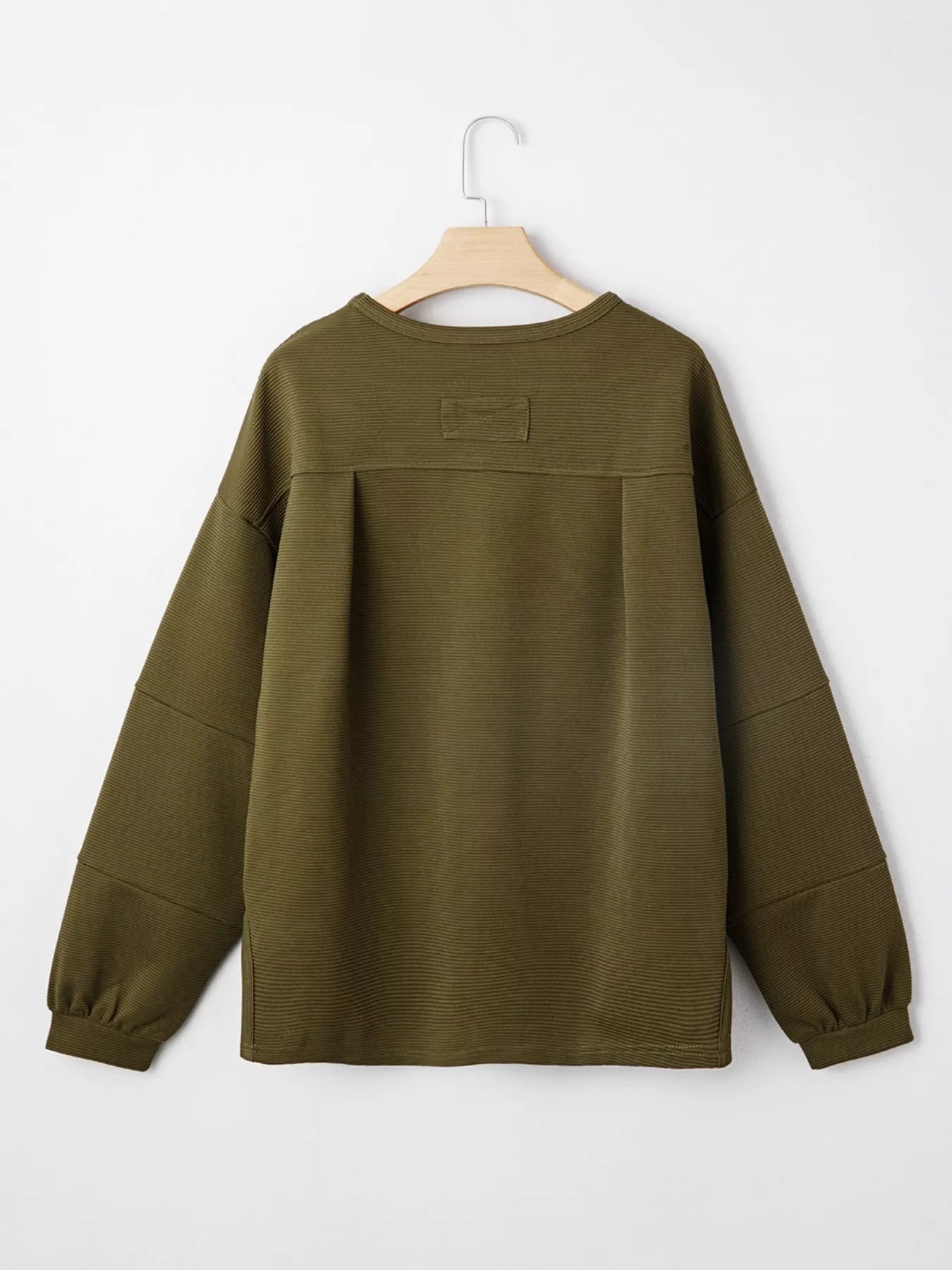 Ribbed Knit Oversized Sweatshirt | Sweatshirts Daverri Fashions