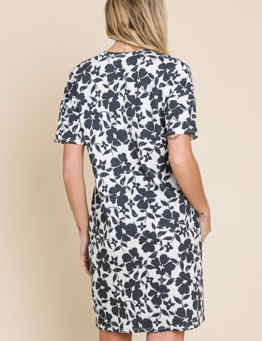 BOMBOM Floral Button Down Mini Dress | Daverri Fashions