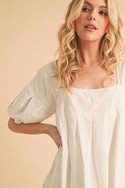 Aemi + Co Square Neck Babydoll Dress with Pockets | Daverri Fashions