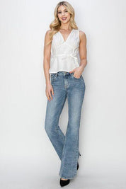 RISEN Full Size Mid Rise Bootcut Jeans | Jeans Daverri Fashions