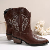 Sami Western Cowboy Boots with Embroidered Design | Boots Daverri Fashions