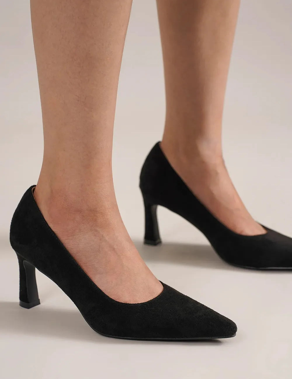 Beast Fashion Faux Suede Point Toe Pumps | Heels Daverri Fashions