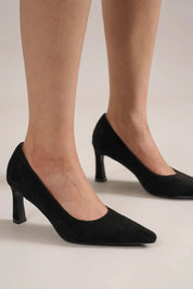 Beast Fashion Faux Suede Point Toe Pumps | Heels Daverri Fashions