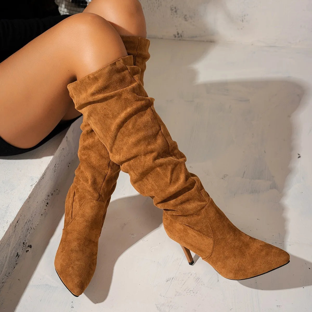 Point Toe Stiletto Boots | Boots Daverri Fashions