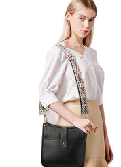 Black Guitar Strap Black Vegan Leather Bag | Handbags Daverri Fashions