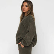 Corduroy Loungewear Set | Loungewear Sets Daverri Fashions