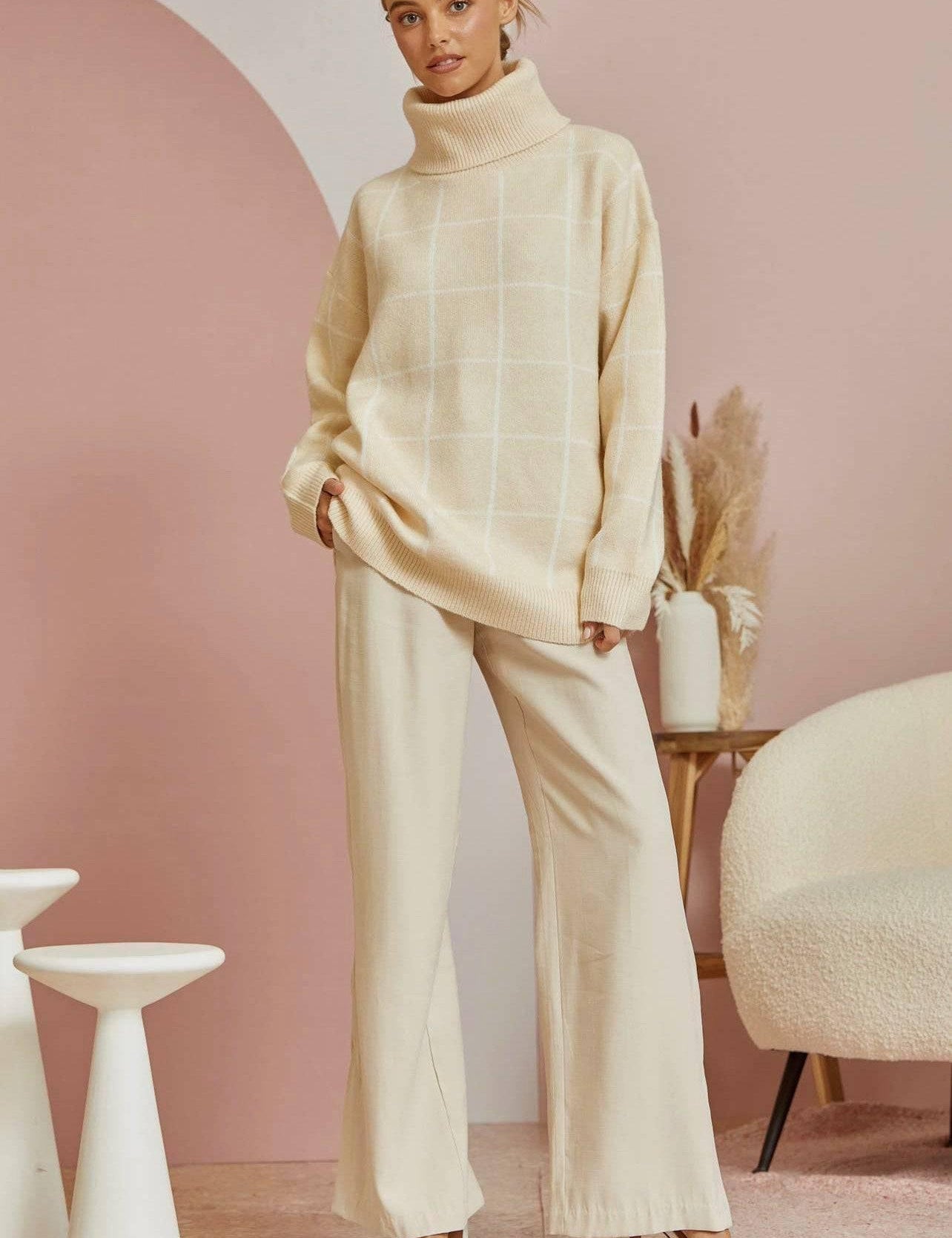 Oversized cowl neck sweater | Sweaters Daverri Fashions