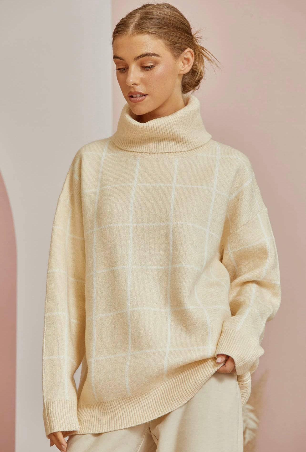 Oversized cowl neck sweater | Sweaters Daverri Fashions