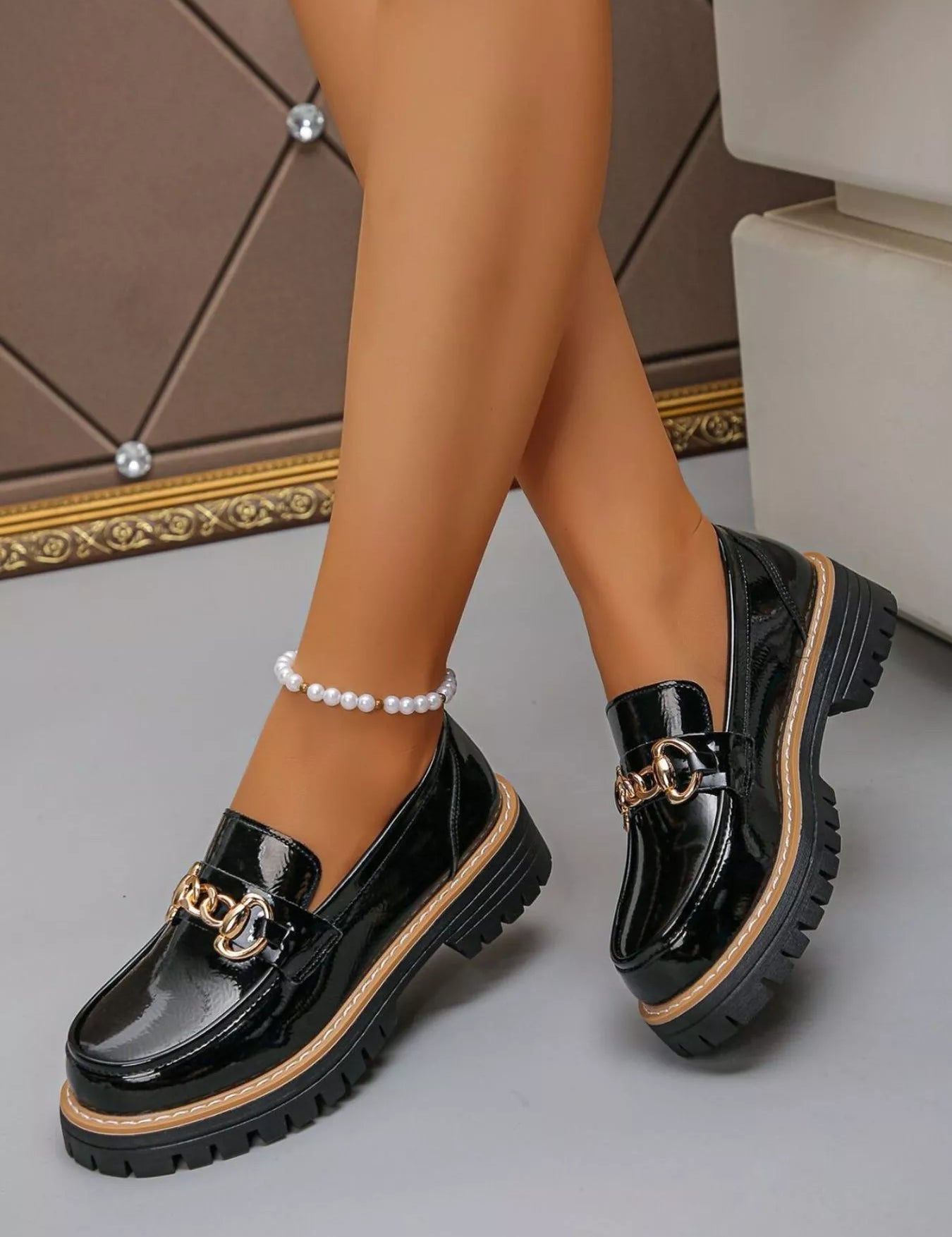 Round Toe Platform Loafers | Shoes Daverri Fashions