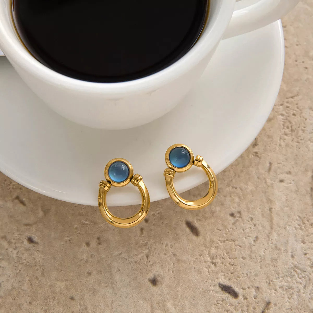18K Gold-Plated Post Back Earrings | Earrings Daverri Fashions