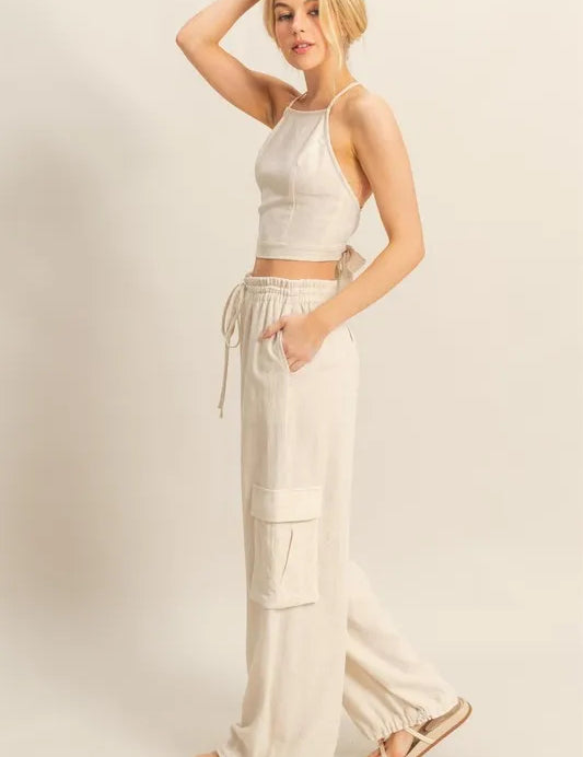 HYFVE Crop Top and Cargo Pants Set | Outfit Sets Daverri Fashions