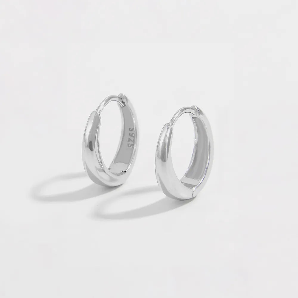 925 Sterling Silver Huggie Earrings | Earrings Daverri Fashions