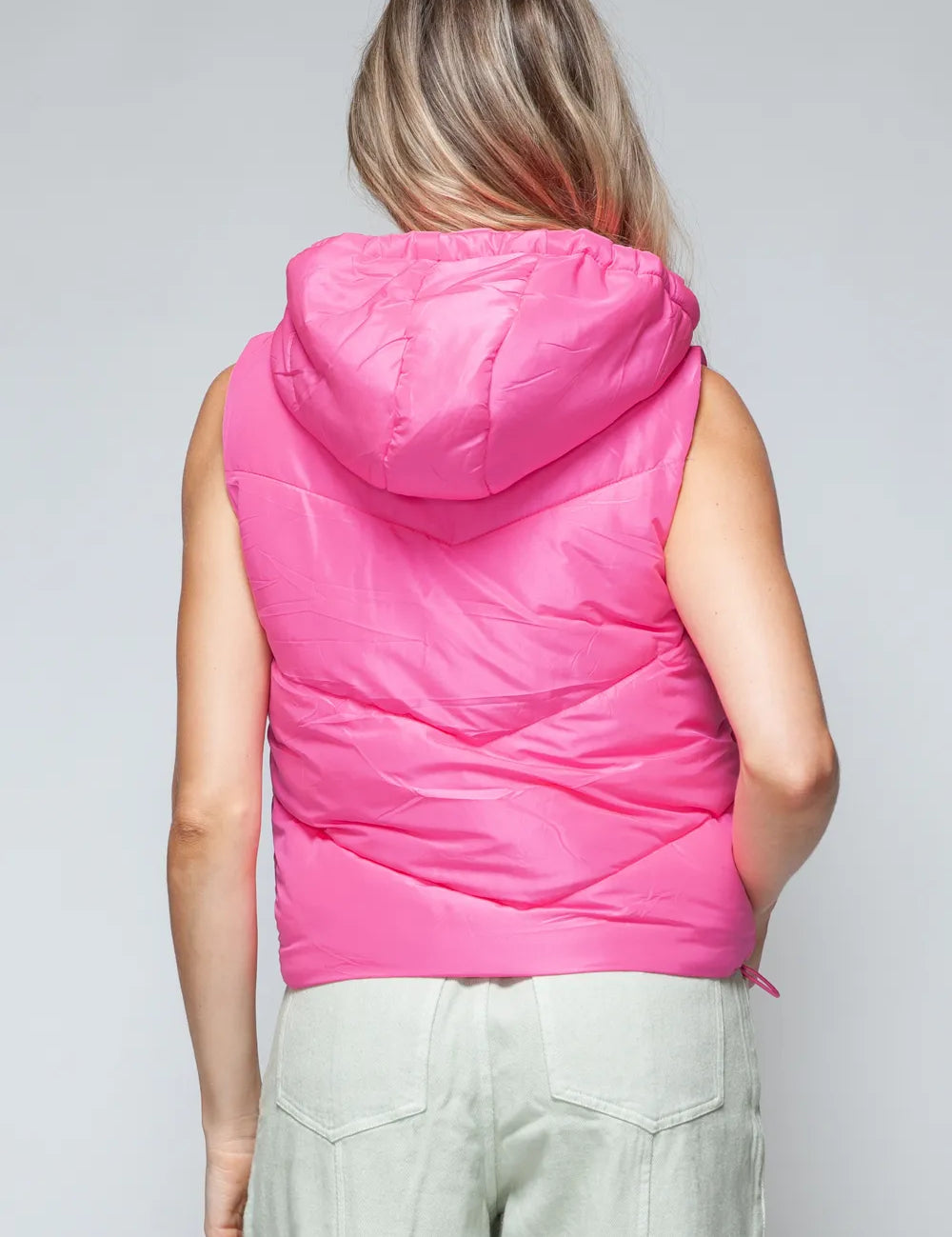 Snobbish Zip Up Quilted Hooded Vest | Vest Jackets Daverri Fashions