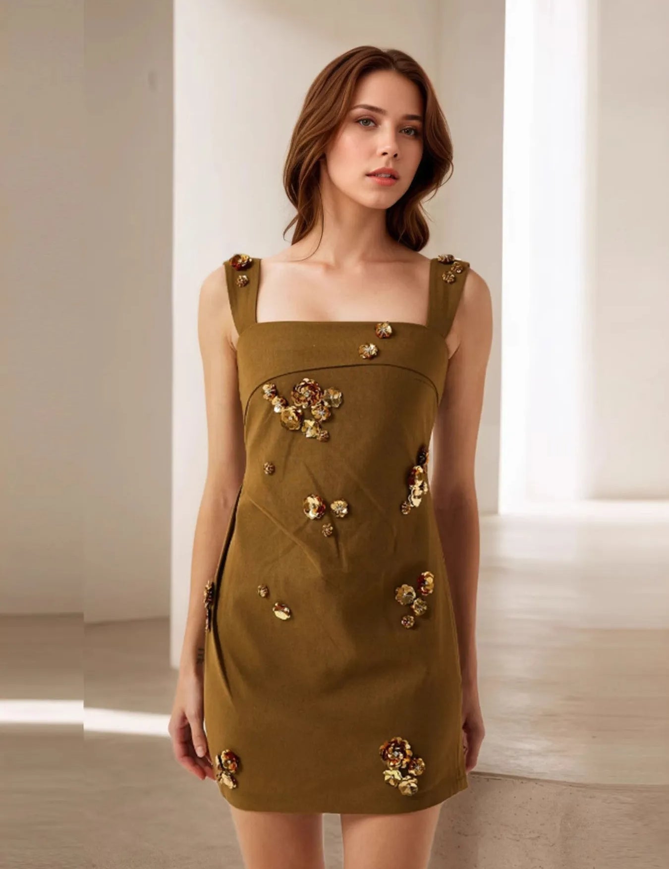 Square Neck Mini Dress | Dresses Daverri Fashions