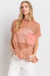 Ces Femme See Through Crochet Mock Neck Cover Up | Cover-Ups Daverri Fashions