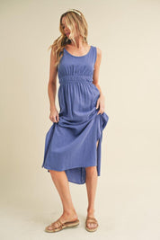 Aemi + Co Side Slit Round Neck Sleeveless Tank Dress | Tank Dresses Daverri Fashions