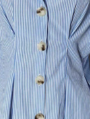 Striped Button-Up Long Sleeve Shirt | Daverri Fashions