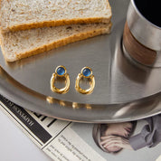 18K Gold-Plated Post Back Earrings | Earrings Daverri Fashions