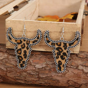Alloy Animal Print Cow Head Earrings | Earrings Daverri Fashions