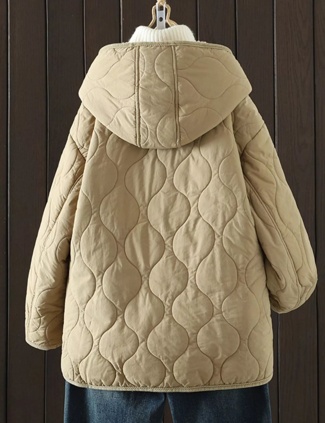 Quilted Hooded Sherpa Lined Jacket | Jackets Daverri Fashions