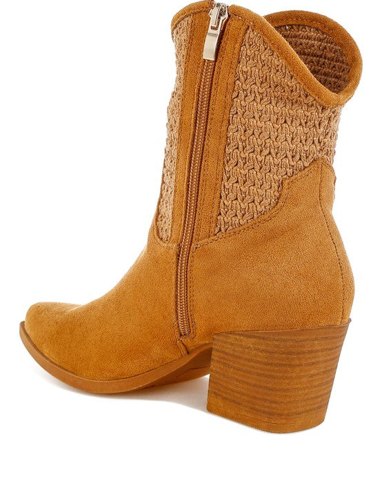 Bimmy Woven Pointy Western Boots | Boots Daverri Fashions